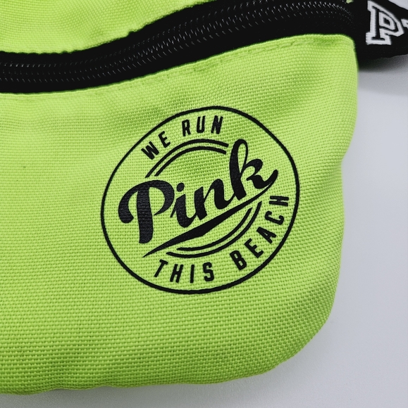 VS PINK | "We Run This Beach" neon fanny pack waist/bum/hip bag - Picture 2 of 8